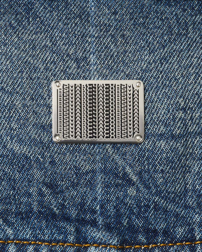 The Rip And Repair Fluted Denim Jacket Punk Indigo Marc Jacobs / READY TO WEAR