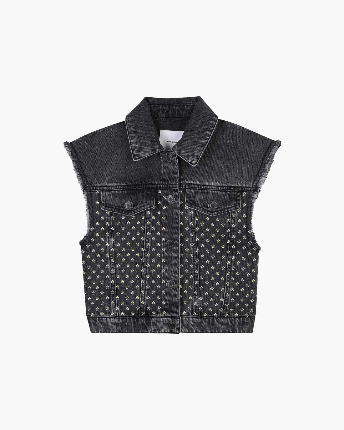 Marc Jacobs The Crystal Daisy Denim Vest Black