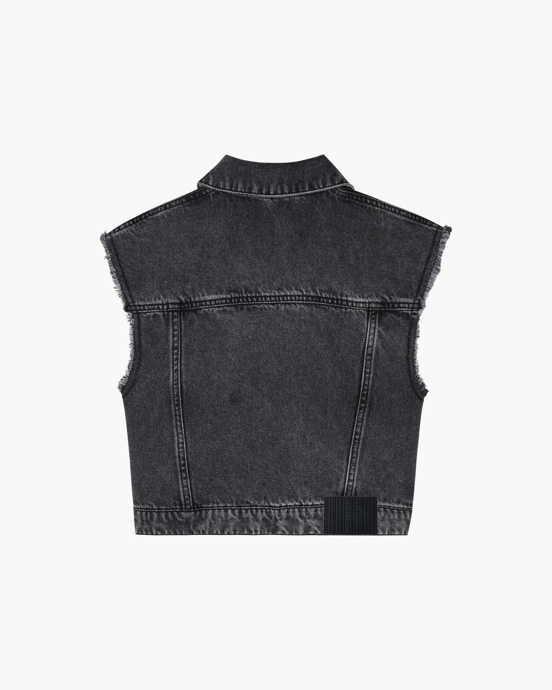 Marc Jacobs The Crystal Daisy Denim Vest Black